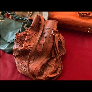 Embossed Leather Handbag